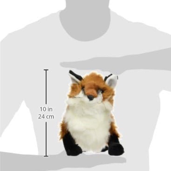 Puppet Folkmanis Red Fox Hand Puppet, Rust brown and white stuffed animal - Picture 2 of 12